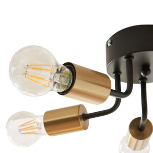 Deckenleuchte Barrow Schwarz/Gold [lux.pro]