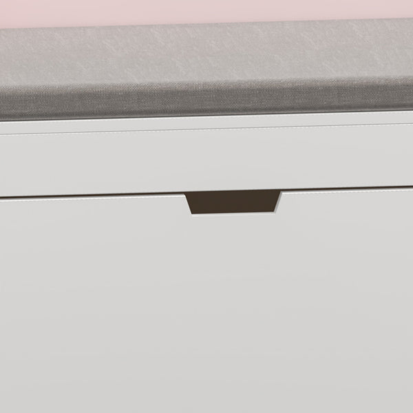 Kindersitzbank mit Regal Vestnes 100x45x70 cm Cotton Candy/Weiß [en.casa]