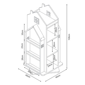 Drehbares Kinderregal Vipsali 108x40x40 cm [en.casa]