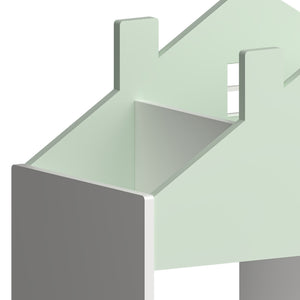 Kinderregal Vipsali 90x60x27 cm Mintgrün/Weiß [en.casa]