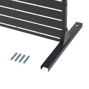 Indoor Trennwand Trolu Stahl 200x100x50 cm Schwarz [casa.pro]