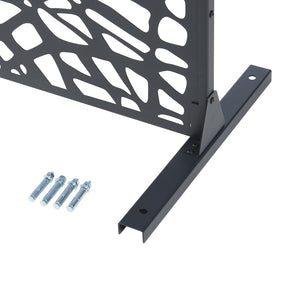 Indoor Trennwand Poskind Stahl 200x100x50 cm Schwarz [casa.pro]