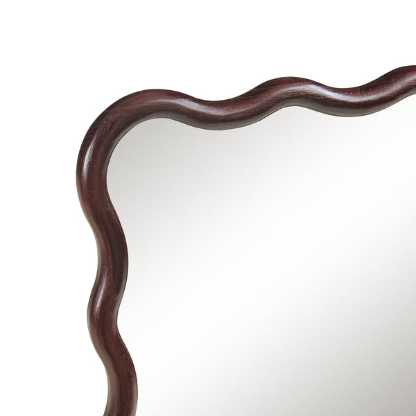 Wandspiegel Porloskid 90x60 cm Dunkelbraun [en.casa]