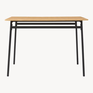 Essgruppe Pollenev 5-tlg. Schwarz/Eicheoptik [en.casa]