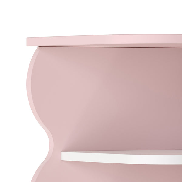 Kinder-Eckregal Vestnes 108x27x27 cm Cotton Candy/Weiß [en.casa]