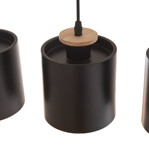 Hängeleuchte Posdand 130x90x14 cm Holz/Schwarz [lux.pro]