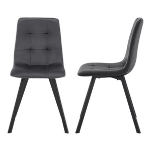 Essgruppe Hemnes 5-teilig Eicheoptik/Dunkelgrau [en.casa]