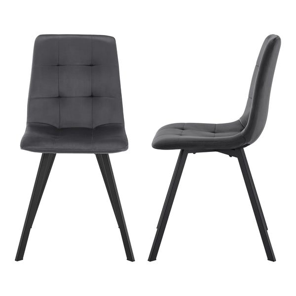 Essgruppe Hemnes 5-teilig Eicheoptik/Dunkelgrau [en.casa]