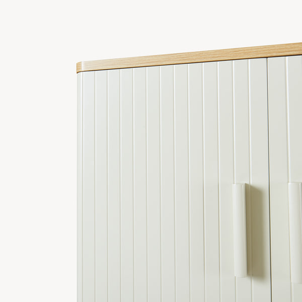 Toilettenschrank Ferrersp 160x63x20 cm Eicheoptik/Sandfarben [en.casa]