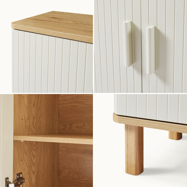 Waschbeckenunterschrank Ferrersp 80x60x35 cm Eicheoptik/Sandfarben [en.casa]