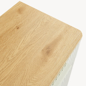 Badezimmerschrank Ferrersp 80x40x35 cm Eicheoptik/Sandfarben [en.casa]