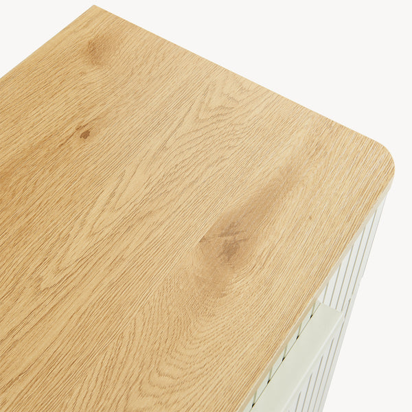 Badezimmerschrank Ferrersp 80x40x35 cm Eicheoptik/Sandfarben [en.casa]