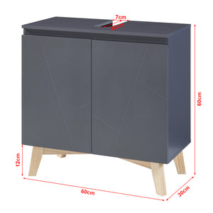 Badmöbelset 5-teilig Overath Grau [en.casa]