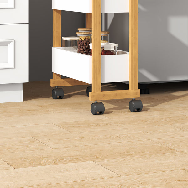 Rollwagen Varulta 80x41x20 cm Natur/Weiß [en.casa]