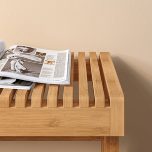 Sitzbank Lasdarvoo 120x35x45 cm Bambus Natur [en.casa]