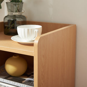 Nachttisch Bordkak 45x36x34 cm Eicheoptik/Weiß [en.casa]