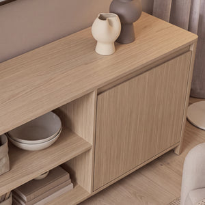 Fernsehschrank Takranmaa 150x40x50 cm Eicheoptik [en.casa]