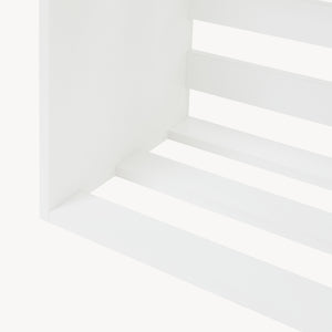 Beistelltisch Rønde 43x64x33 cm Weiß [en.casa]