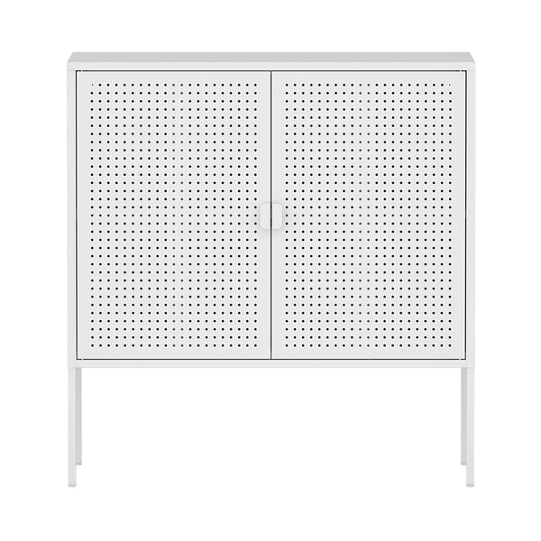 Sideboard Castelli 82,5 x 80 x 40 cm Weiß Stahl [en.casa]