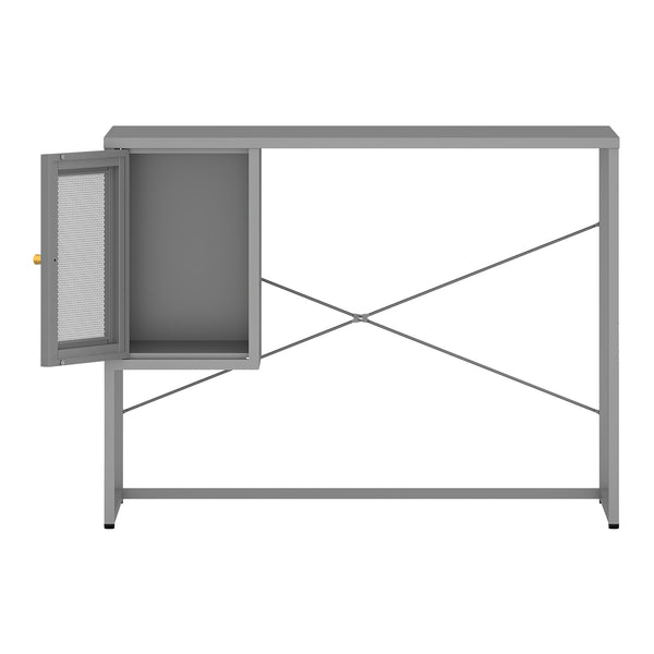 Schreibtisch Sund Stahl 75x100x50 cm Grau [en.casa]