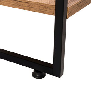 Standregal Åre 180x50x30cm Schwarz/Holzoptik [en.casa]