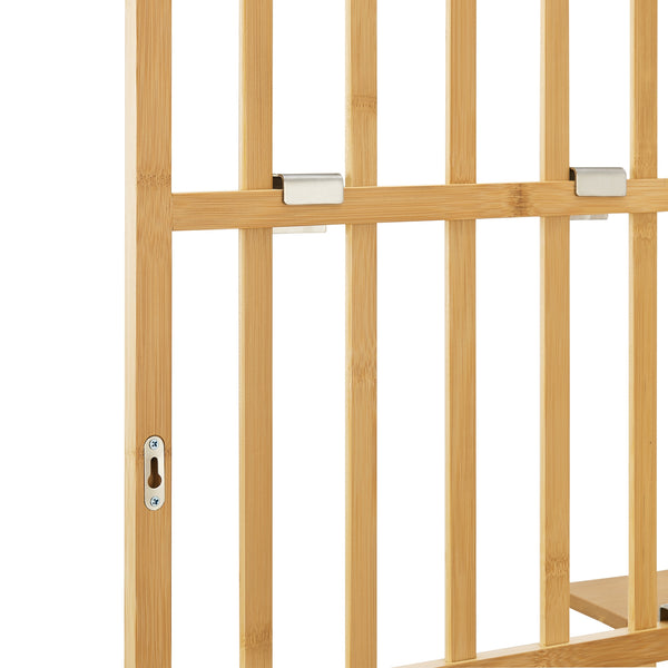 Wandregal Røst 120x80x13cm Bambus [en.casa]