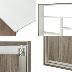 Wandklapptisch Greve Weiß / Holzoptik [en.casa]