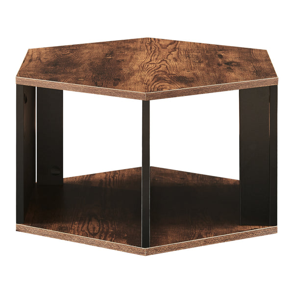 Couchtischset Molde 2-tlg. Schwarz/Walnussoptik [en.casa]