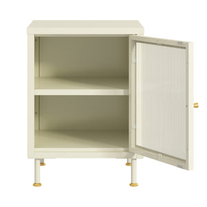 Beistellschrank Lindau 56x40x40 cm Cremeweiß [en.casa]