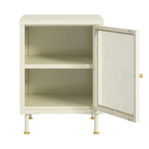 Beistellschrank Lindau 56x40x40 cm Cremeweiß [en.casa]