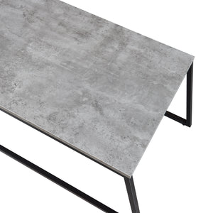 Satztisch Hyllestad 2er Set Schwarz/Betonoptik [en.casa]