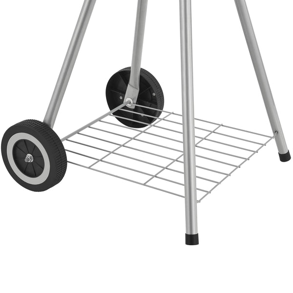 Rundgrill Apricena 80x49x47cm Schwarz [casa.pro]