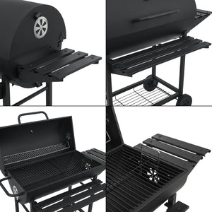 Grillwagen Armento 95x108x61cm Schwarz [casa.pro]