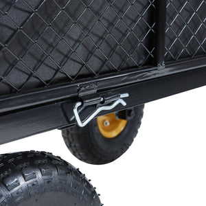 Bollerwagen Corropoli 112x51 cm max. 550kg Schwarz/Gelb [pro.tec]