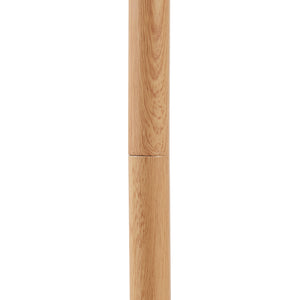 Stehleuchte Banchory Metall 163 cm Holzoptik/Weiß [lux.pro]