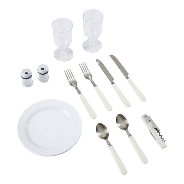 Picknickkorb Folldal für 2 Personen 40x28x25 cm [casa.pro]