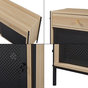 Fernsehschrank Tysnes 120x40x75 cm Eiche/Schwarz [en.casa]