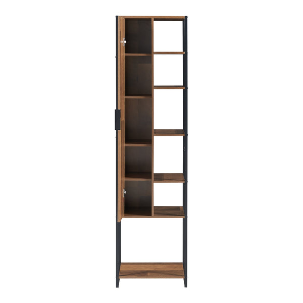 Badmöbelset Namsskogan 4-tlg. Walnussoptik [en.casa]