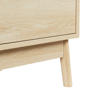 Kommode Landskrona 80x80x40 cm mit 3 Schubladen Eicheoptik [en.casa]