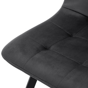 Esszimmerstuhl Lexnitz 4er Set Eckige Stuhlbeine Dunkelgrau [en.casa]