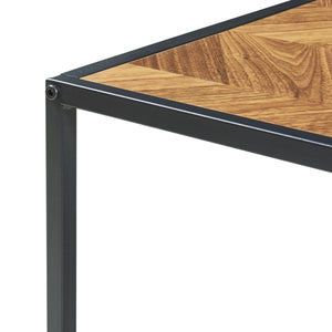 Satztisch Kurghore 2-tlg. Schwarz/Eichenoptik, dunkel [en.casa]