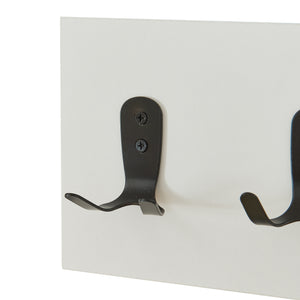 Wandgarderobe Vänd mit Ablagefach 32x60x14 cm Weiß [en.casa]