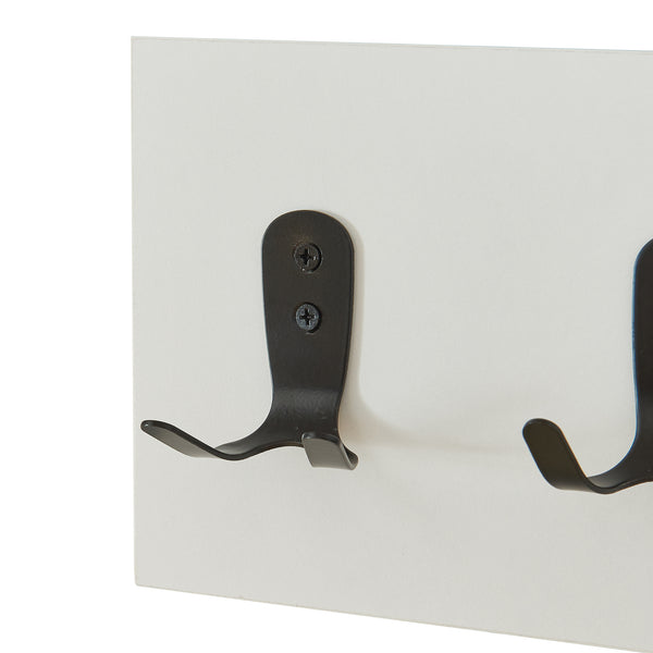 Wandgarderobe Vänd mit Ablagefach 32x60x14 cm Weiß [en.casa]