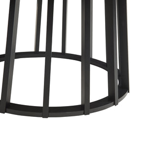 Couchtisch Buzzard Ø90x45 cm Schwarz/Betonoptik [en.casa]