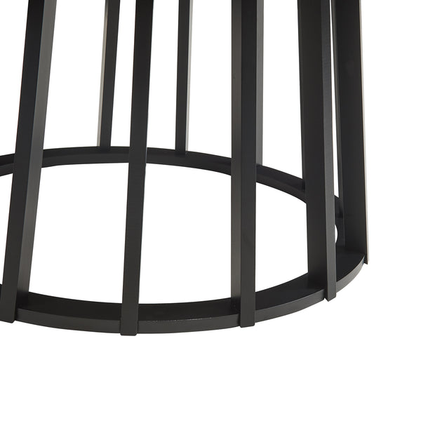 Couchtisch Buzzard Ø90x45 cm Schwarz/Betonoptik [en.casa]