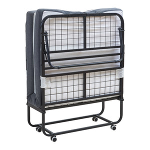 Metall-Klappbett Borjavle mit Matratze 200x90cm Schwarz [en.casa]