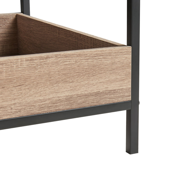 Couchtisch Belana 100x48x39 cm Schwarz/Eicheoptik [en.casa]