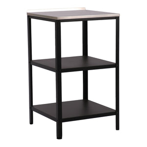 Outdoorset Bolognano Standregal Schrank und Servierwagen Schwarz, matt [casa.pro]