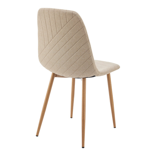 Essgruppe Hemnes 5-teilig rund Hellbraun [en.casa]