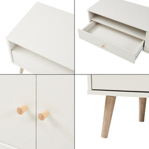 Fernsehschrank Hallevil 150x39x45 cm Weiß [en.casa]